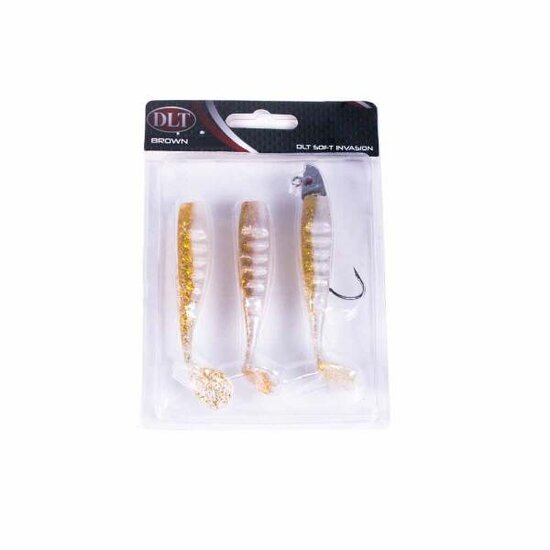 DLT | Soft Invasion | Shad | Brown | 11 cm | 3 Stuks