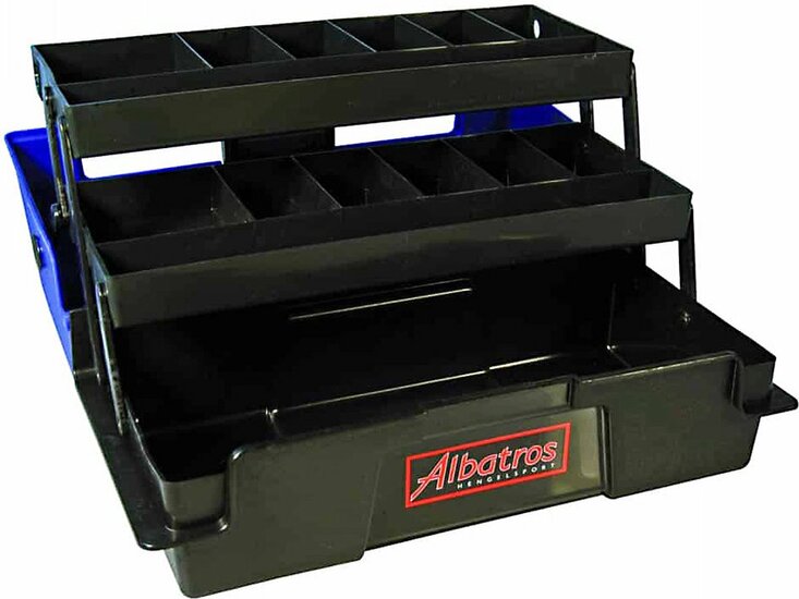 Albatros | Viskoffer | 2 Laden | 36 x 18 x 17 cm | Blauw