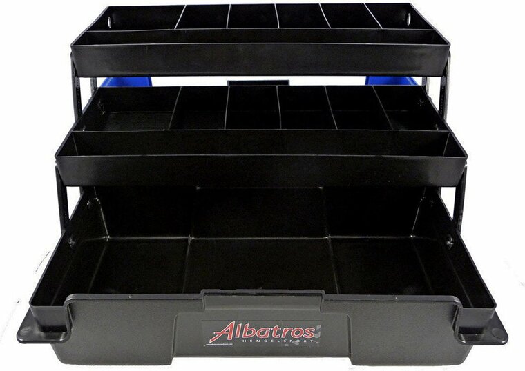 Albatros | Viskoffer | 2 Laden | 36 x 18 x 17 cm | Blauw