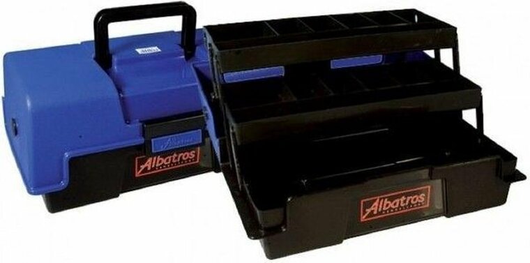 Albatros | Viskoffer | 2 Laden | 36 x 18 x 17 cm | Blauw