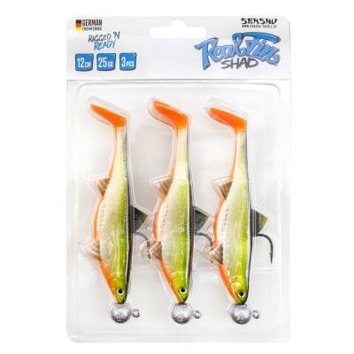 Real-Fin-Shad | Ready to Fish | 12cm - 25gram | 3 Pack | Orange Belly