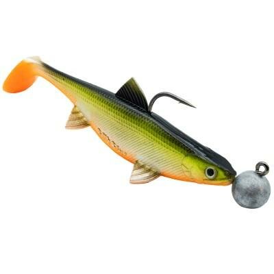 Real-Fin-Shad | Ready to Fish | 12cm - 25gram | 3 Pack | Orange Belly
