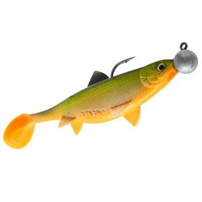 Real-Fin-Shad | Ready to Fish | 12cm - 25gram | 3 Pack | Orange Belly