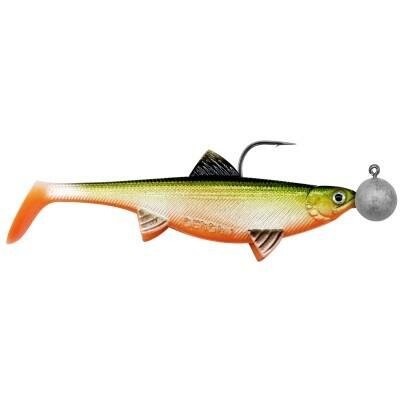 Real-Fin-Shad | Ready to Fish | 12cm - 25gram | 3 Pack | Orange Belly
